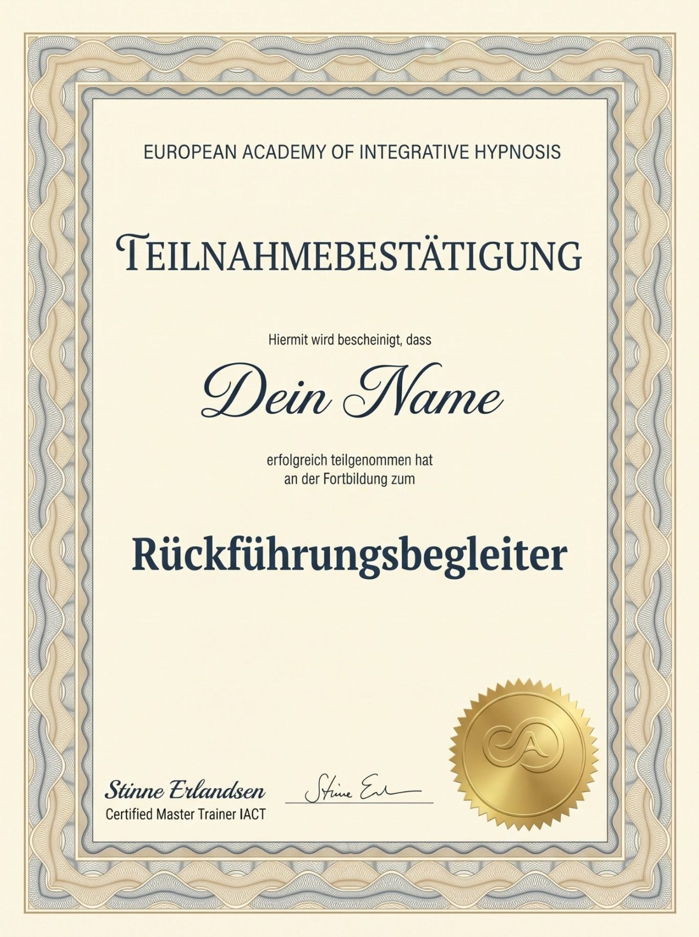 Ausbildung Rückführung